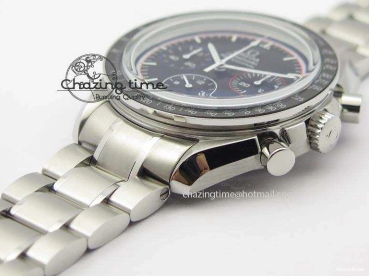 0118 Speedmaster MoonWatch  Apollo 16 Black Dial On SS Bracelet Supportive 8231